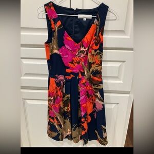 Trina Turk multicolor v-neck dress size 0